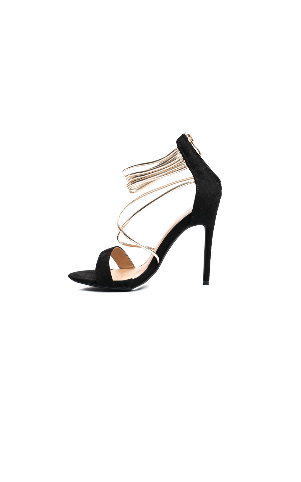 Enya Anklet Faux Suede Barely There Heels Thumbnail Enya Anklet Faux Suede Barely There Heels Thumbnail
