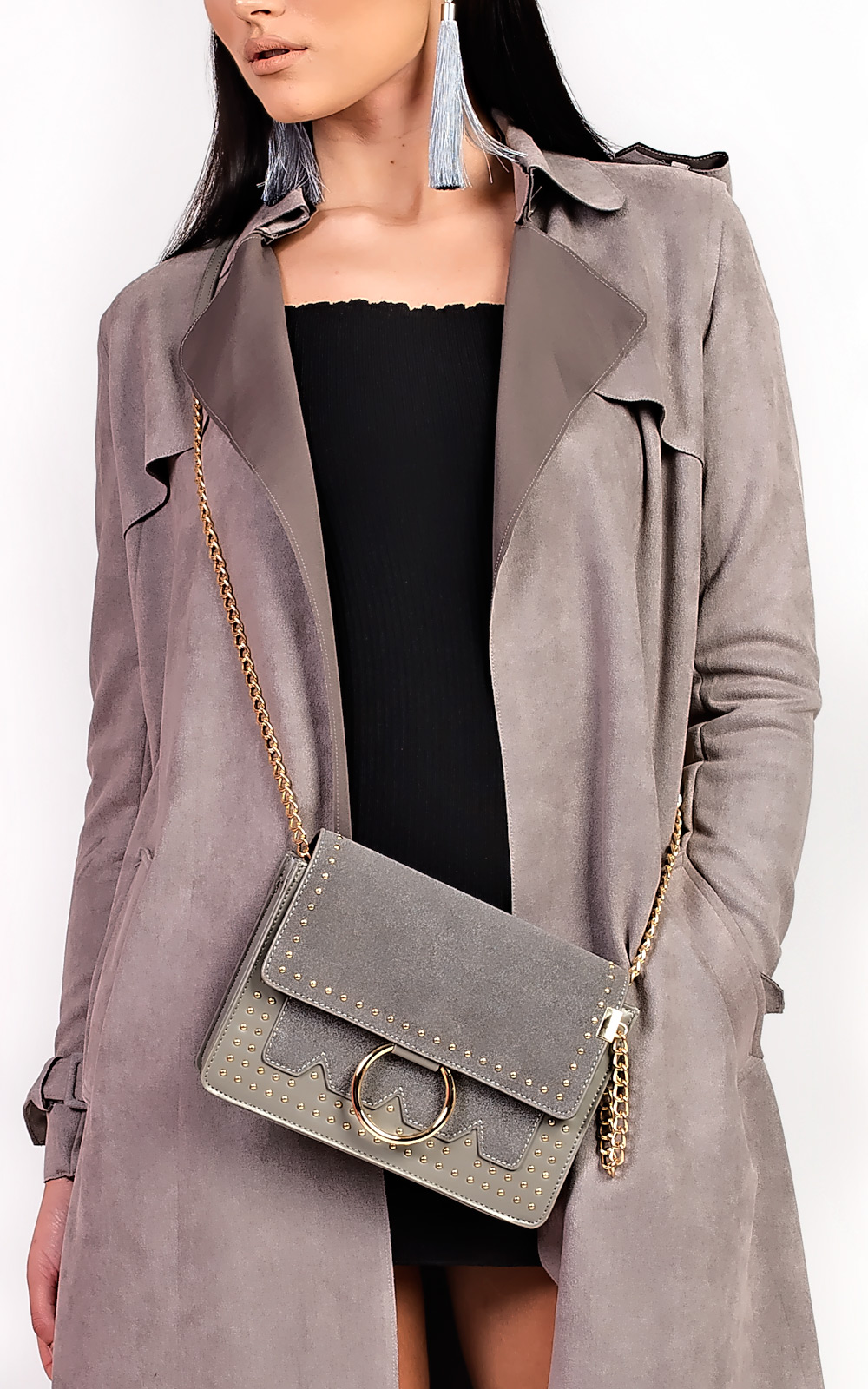 Brooke Gold Studded Shoulder Bag Thumbnail Brooke Gold Studded Shoulder Bag Thumbnail