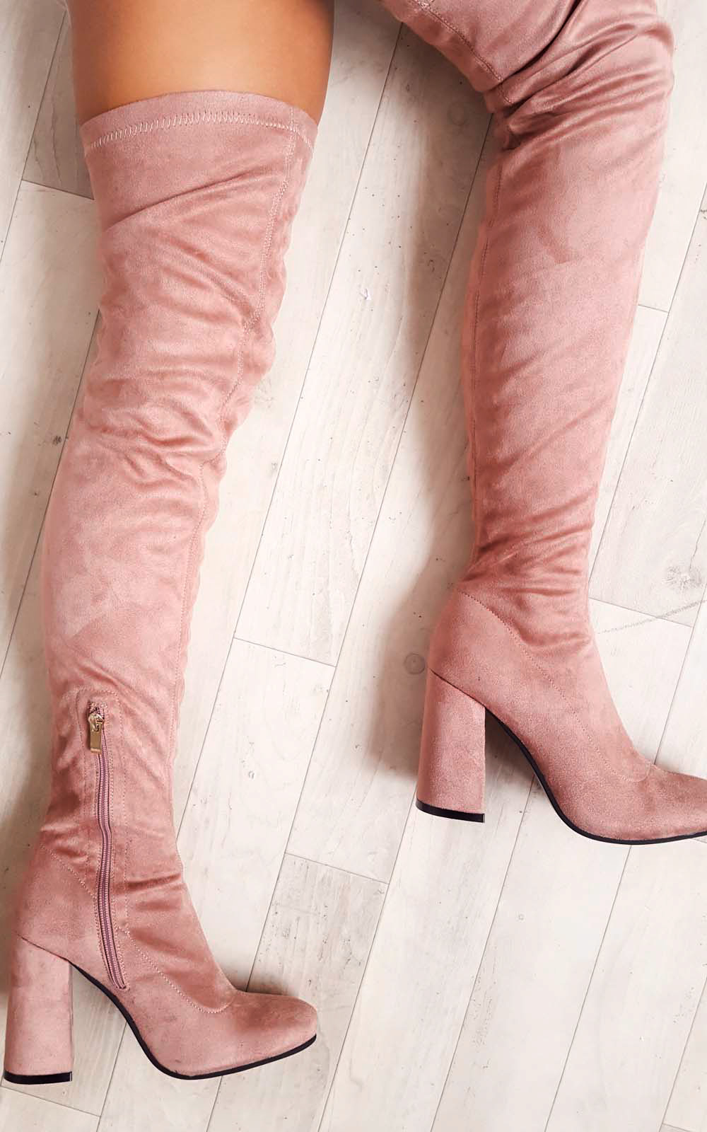 Abigail Faux Suede Knee High Boots Abigail Faux Suede Knee High Boots