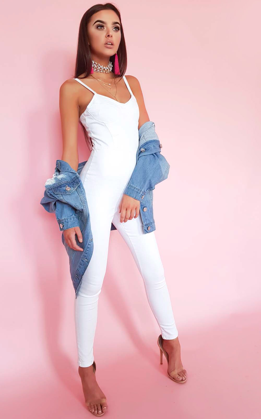 Kassidy Zip Back Denim Jumpsuit