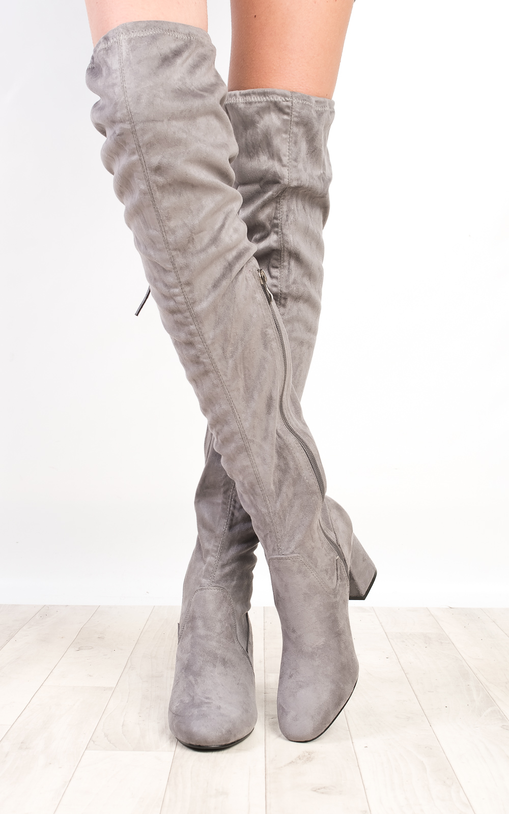 Presley Faux Suede Knee High Boots Thumbnail Presley Faux Suede Knee High Boots Thumbnail