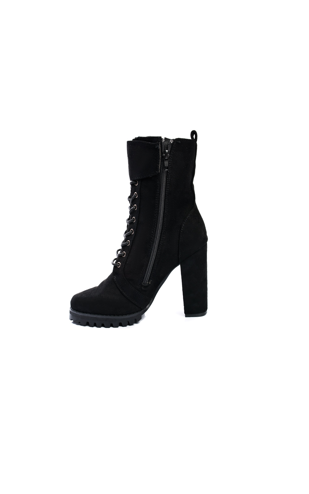 Shay Faux Suede Platform Tie Up Boots Thumbnail