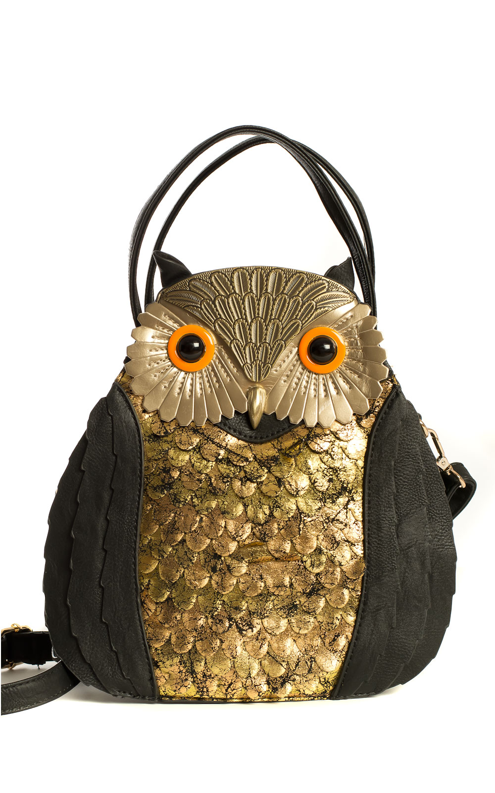 Petra Owl Handbag In Black Ikrush Petra Owl Handbag In Black Ikrush
