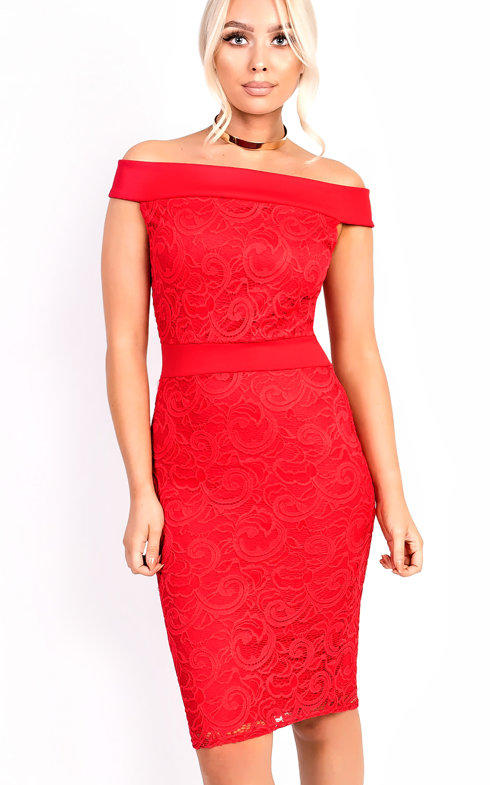 Jasmin Lace Midi Dress