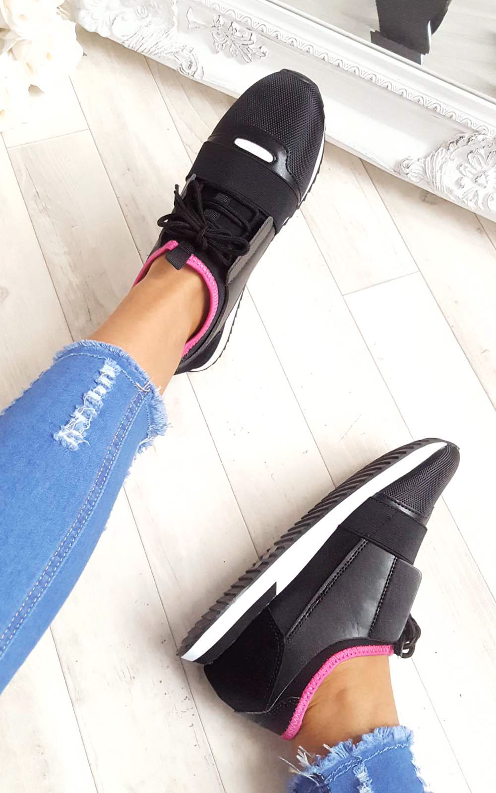 Bali Mesh Two Toned Panel Trainers Bali Mesh Two Toned Panel Trainers