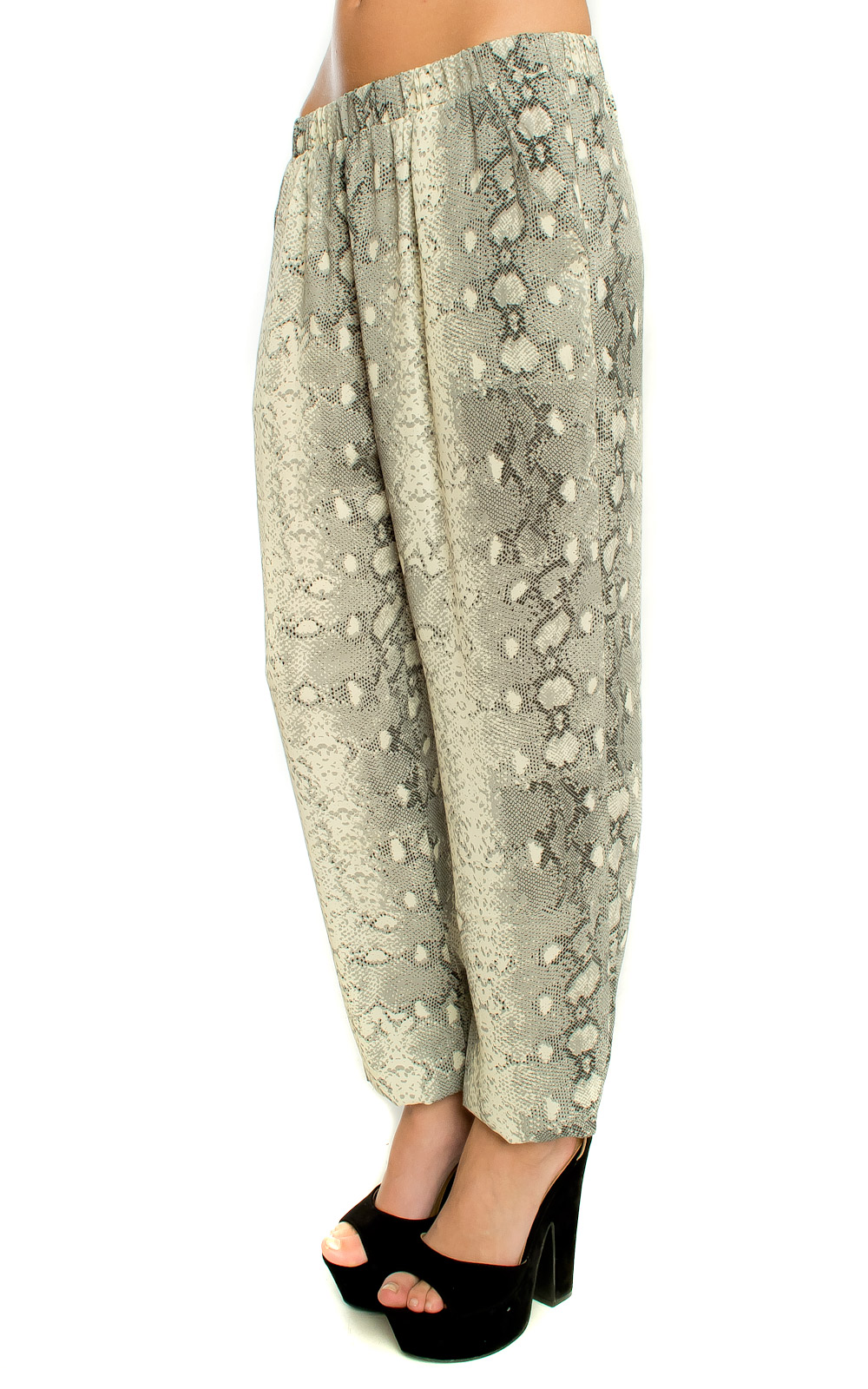 Adica Snake Print Harem Trousers Thumbnail