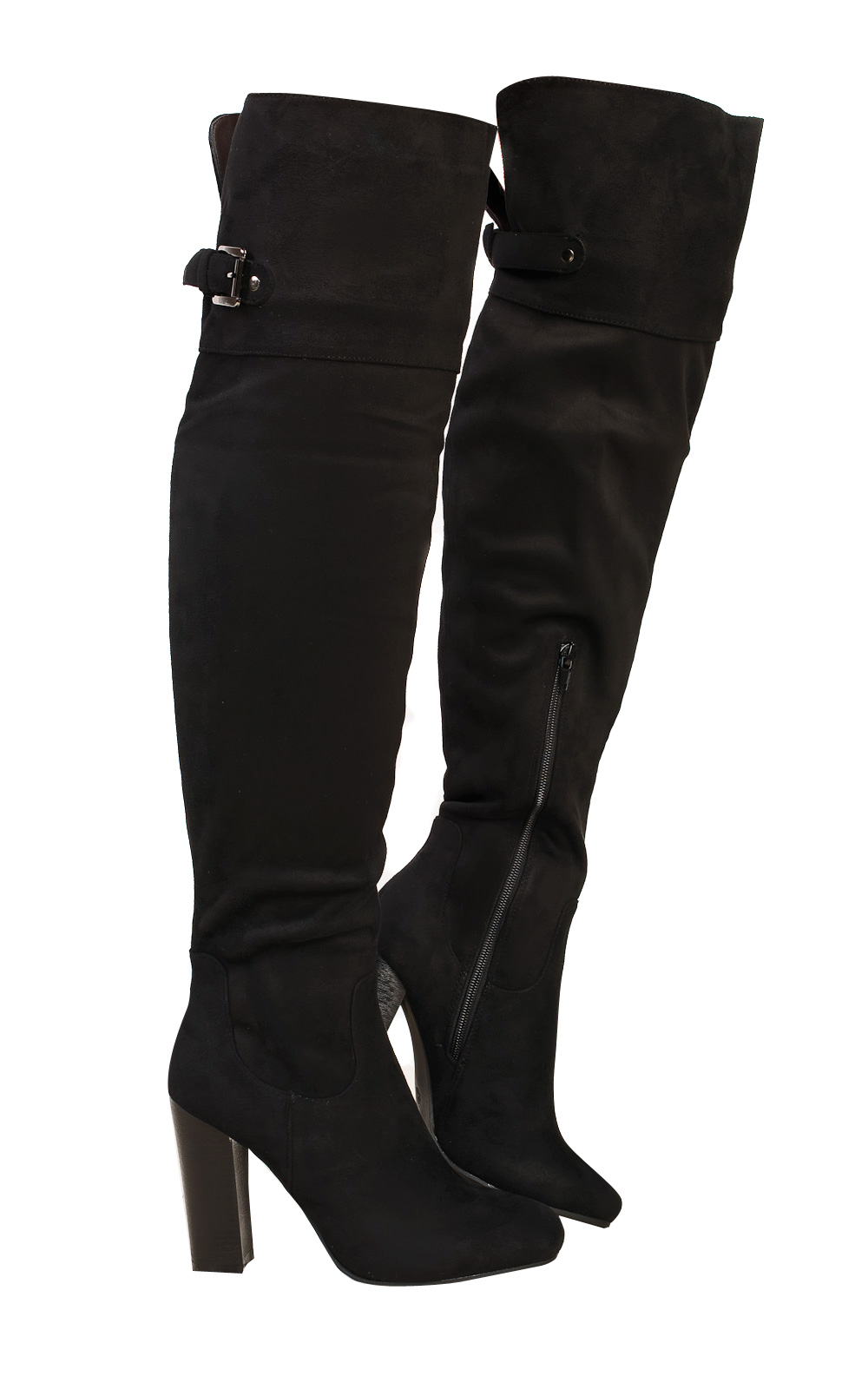 Kelsie Buckled Knee High Boots Thumbnail