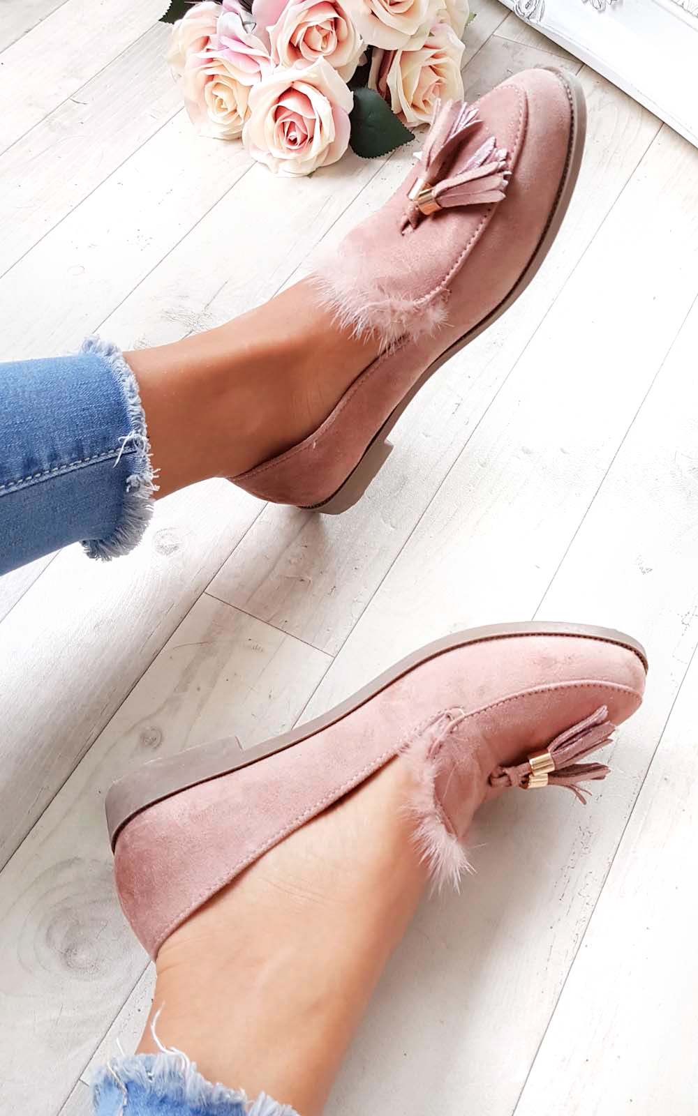 Ferla Faux Suede Fur Tassel Pumps Thumbnail Ferla Faux Suede Fur Tassel Pumps Thumbnail