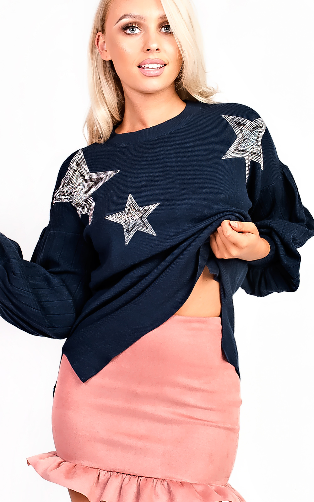 Cheryl Knitted Star Embellished Jumper  Thumbnail