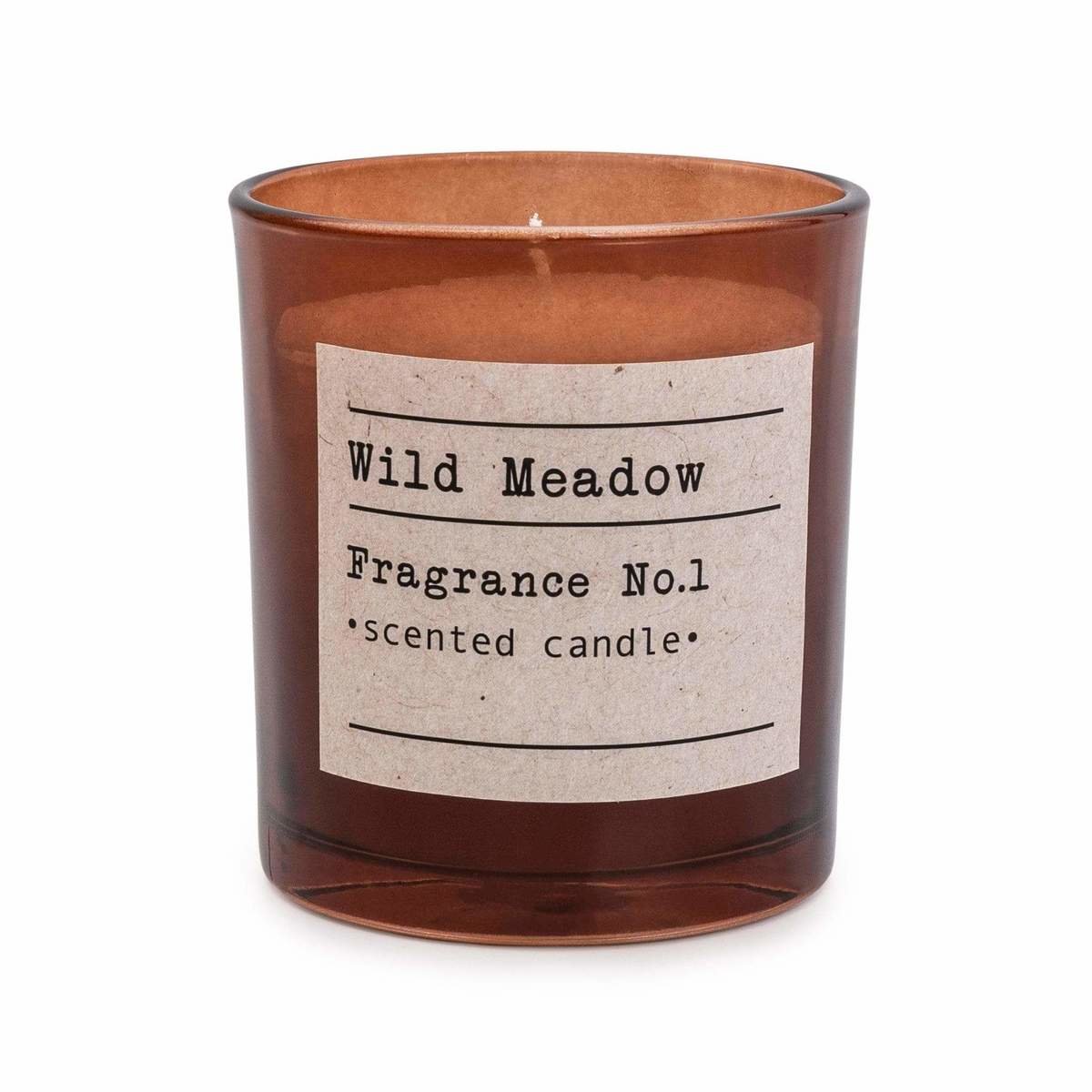 Amber Glass Wax Filled Pot Candle 'Wild Meadow'- Amber Lily Scent Thumbnail Amber Glass Wax Filled Pot Candle 'Wild Meadow'- Amber Lily Scent Thumbnail