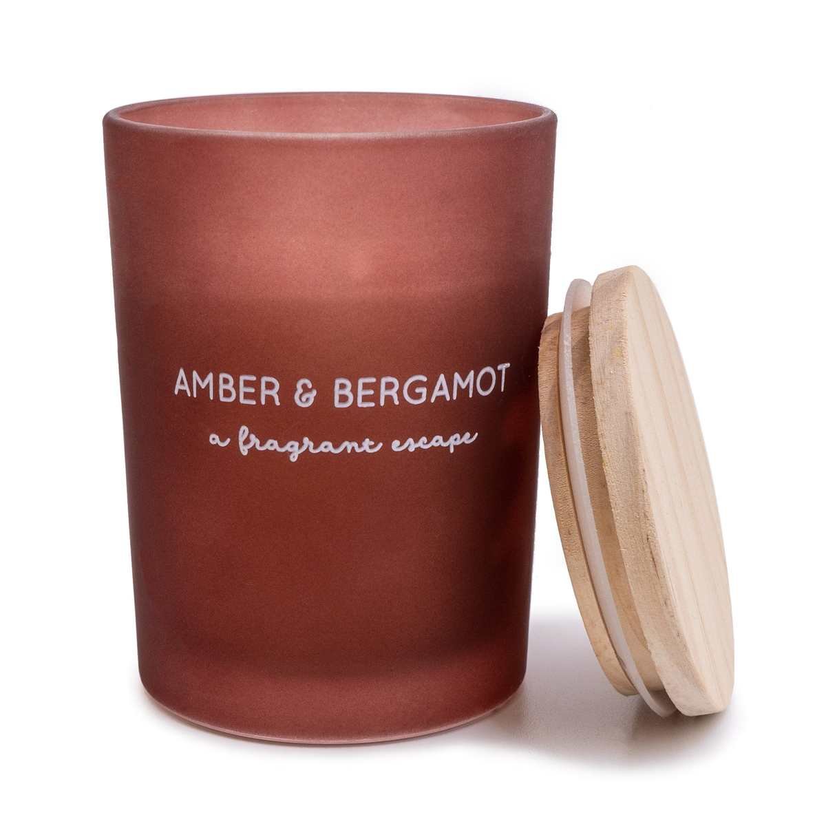 Amber & Bergamont Glass Wax Filled Pot Candle - Amber Shea Thumbnail Amber & Bergamont Glass Wax Filled Pot Candle - Amber Shea Thumbnail