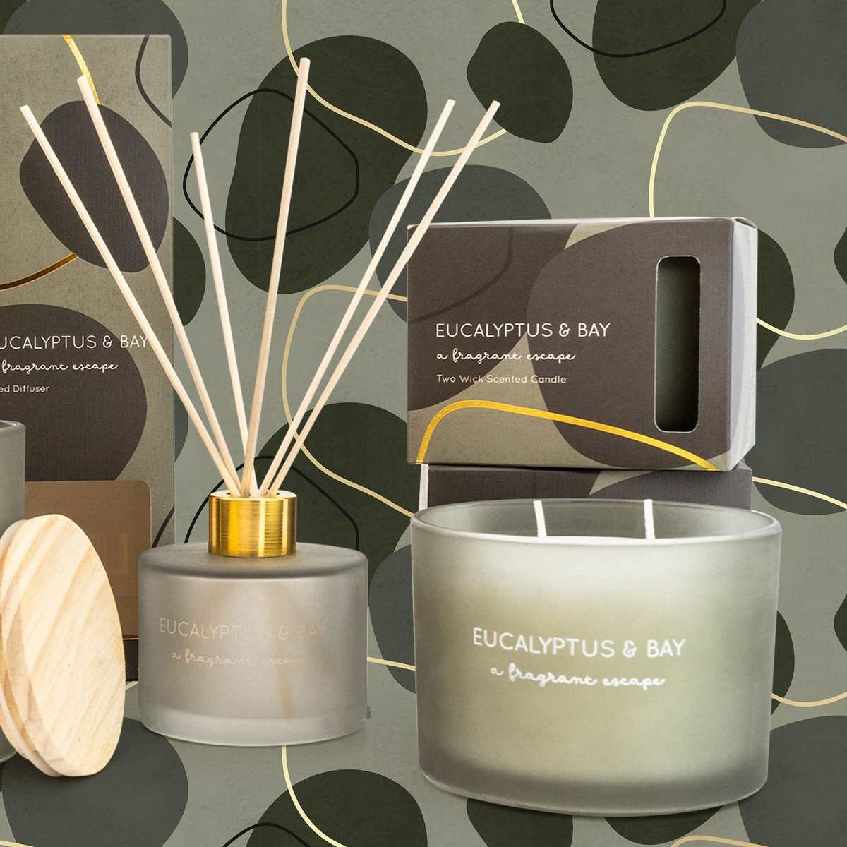 Eucalyptus & Bay Glass Wax Filled Pot Candle - Kitchen Garden Scent Thumbnail Eucalyptus & Bay Glass Wax Filled Pot Candle - Kitchen Garden Scent Thumbnail
