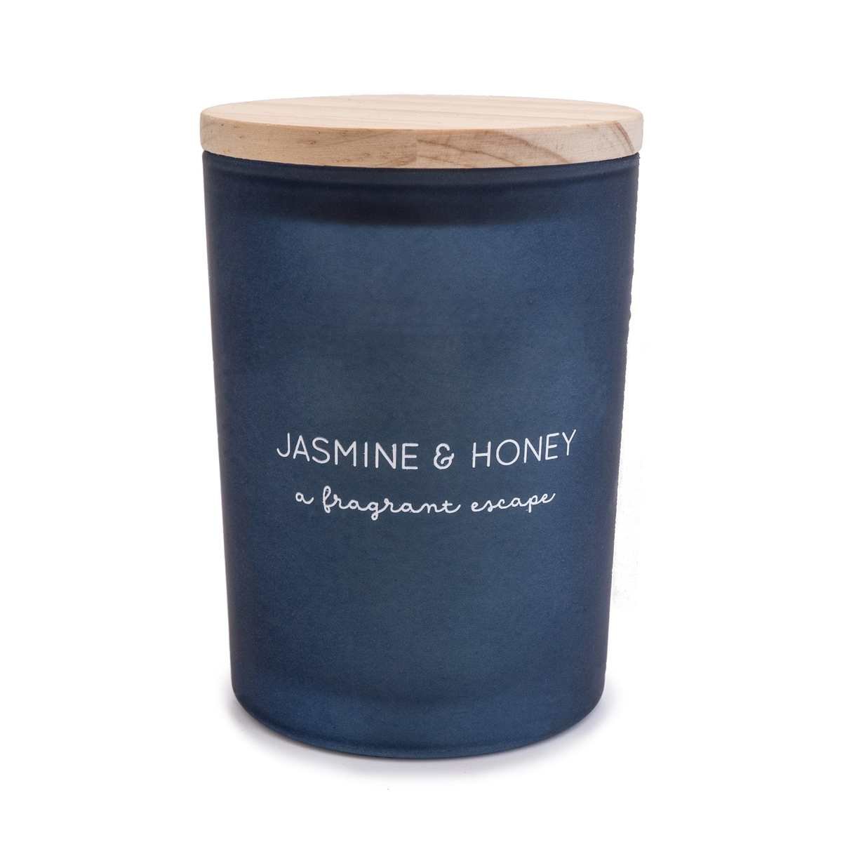 Jasmine & Honey Glass Wax Filled Pot Candle - Honeysuckle Scent Jasmine & Honey Glass Wax Filled Pot Candle - Honeysuckle Scent