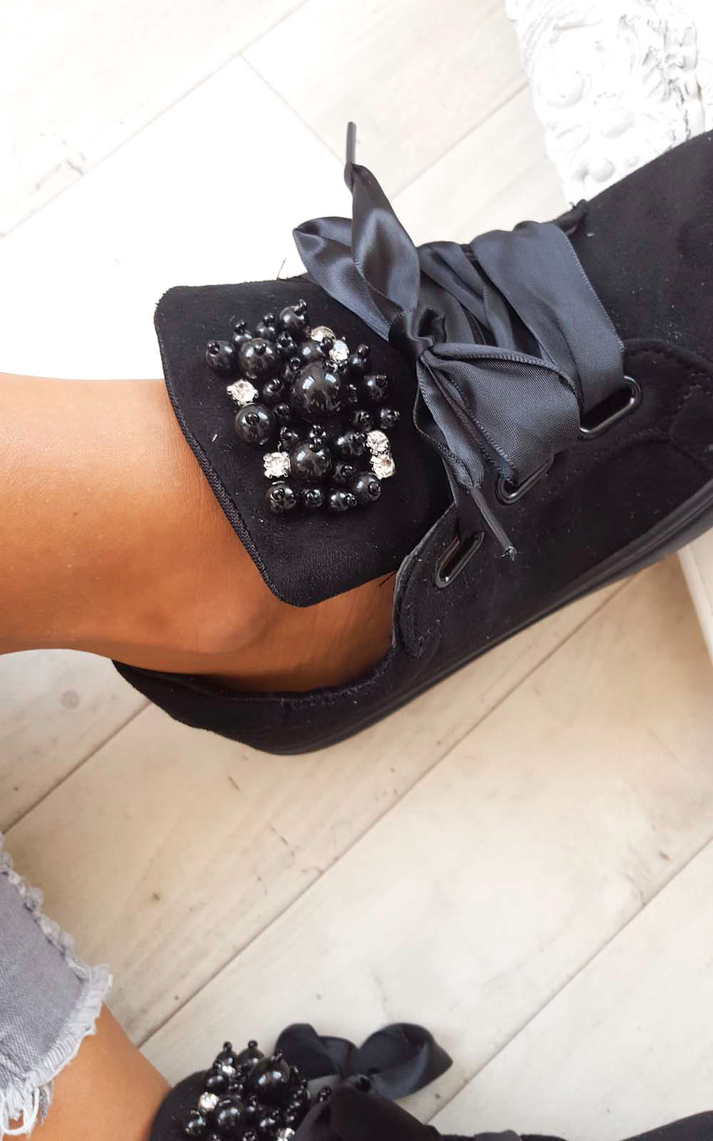 Amy Embellished Suede Trainers Thumbnail Amy Embellished Suede Trainers Thumbnail