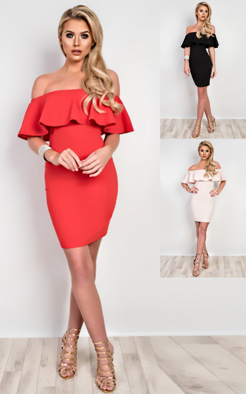 Brie Off Shoulder Bodycon Dress Thumbnail