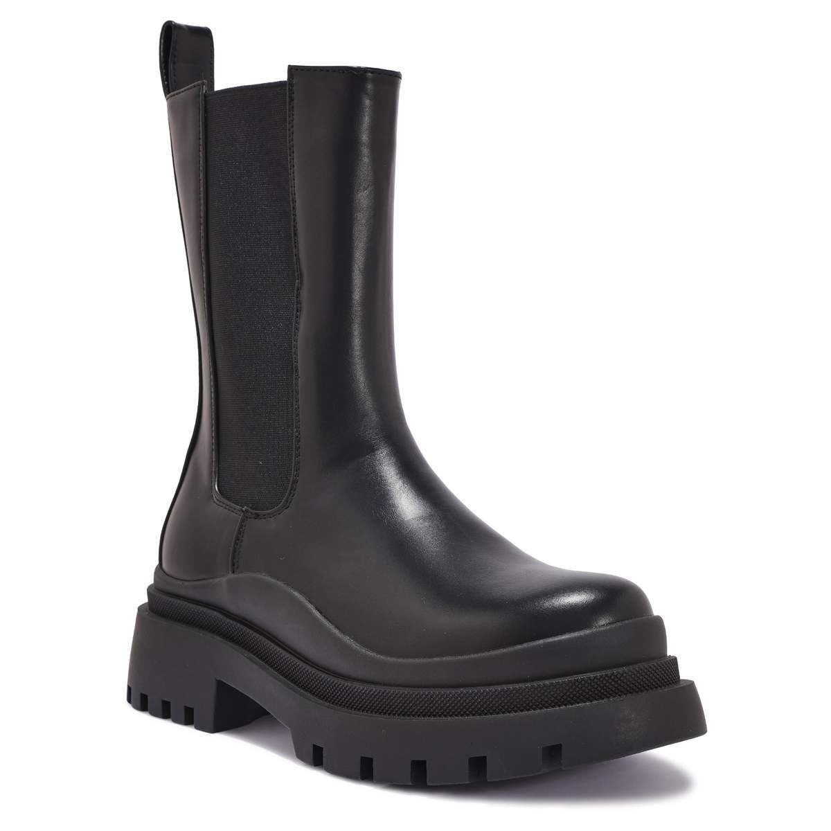Kyra Chunky Cleated Double Sole Stretch Panel Ankle Boots Thumbnail Kyra Chunky Cleated Double Sole Stretch Panel Ankle Boots Thumbnail