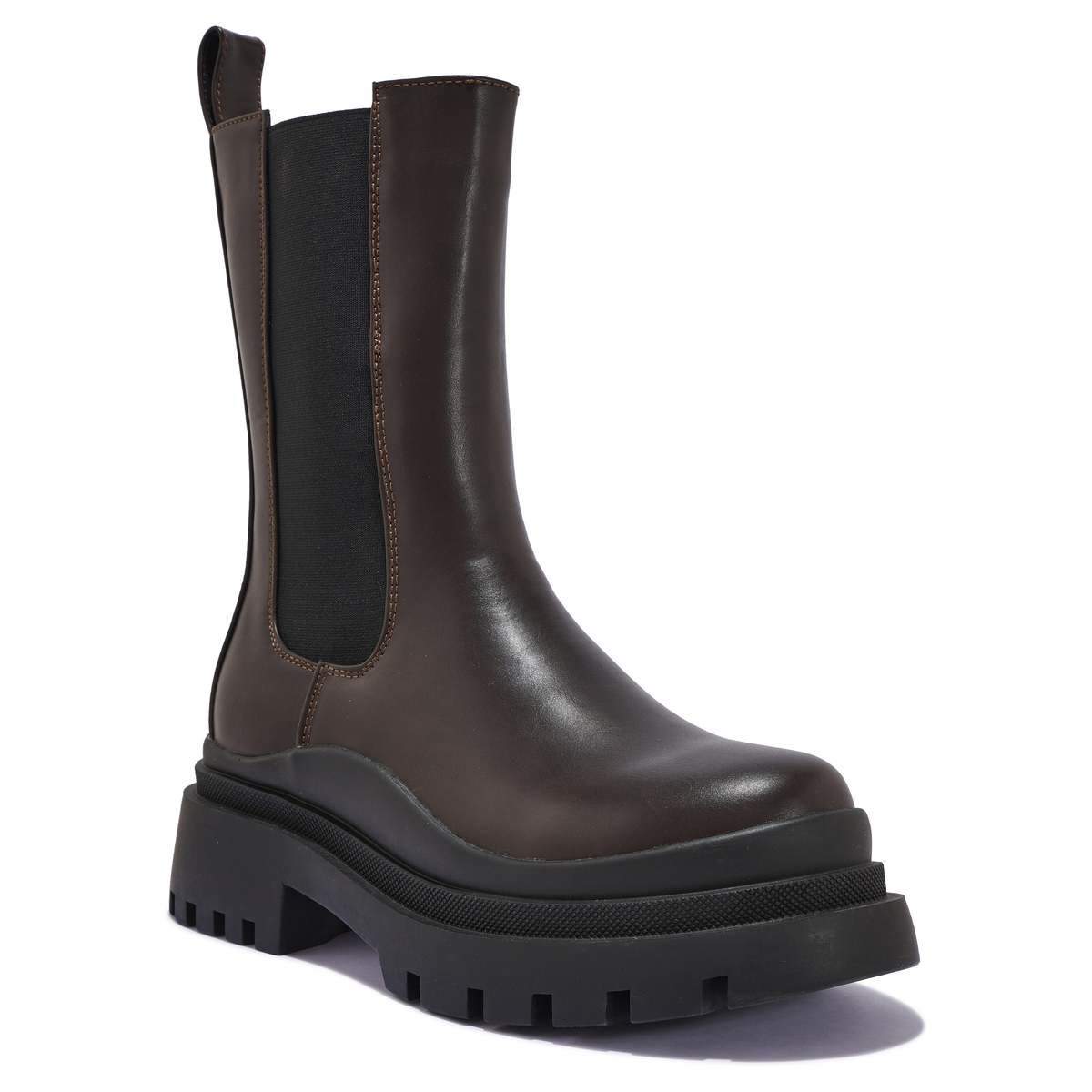 Kyra Chunky Cleated Double Sole Stretch Panel Ankle Boots Thumbnail Kyra Chunky Cleated Double Sole Stretch Panel Ankle Boots Thumbnail