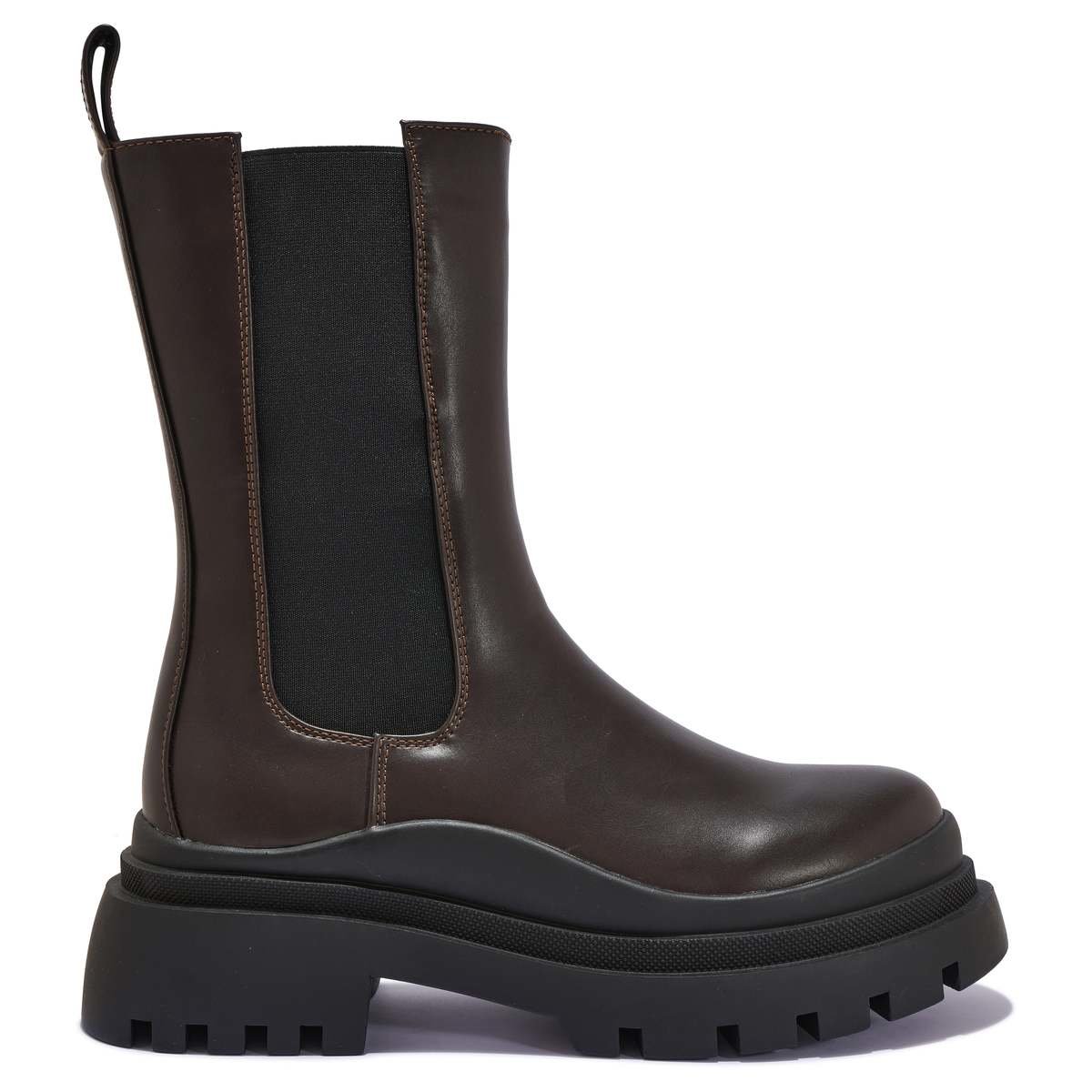 Kyra Chunky Cleated Double Sole Stretch Panel Ankle Boots Thumbnail Kyra Chunky Cleated Double Sole Stretch Panel Ankle Boots Thumbnail