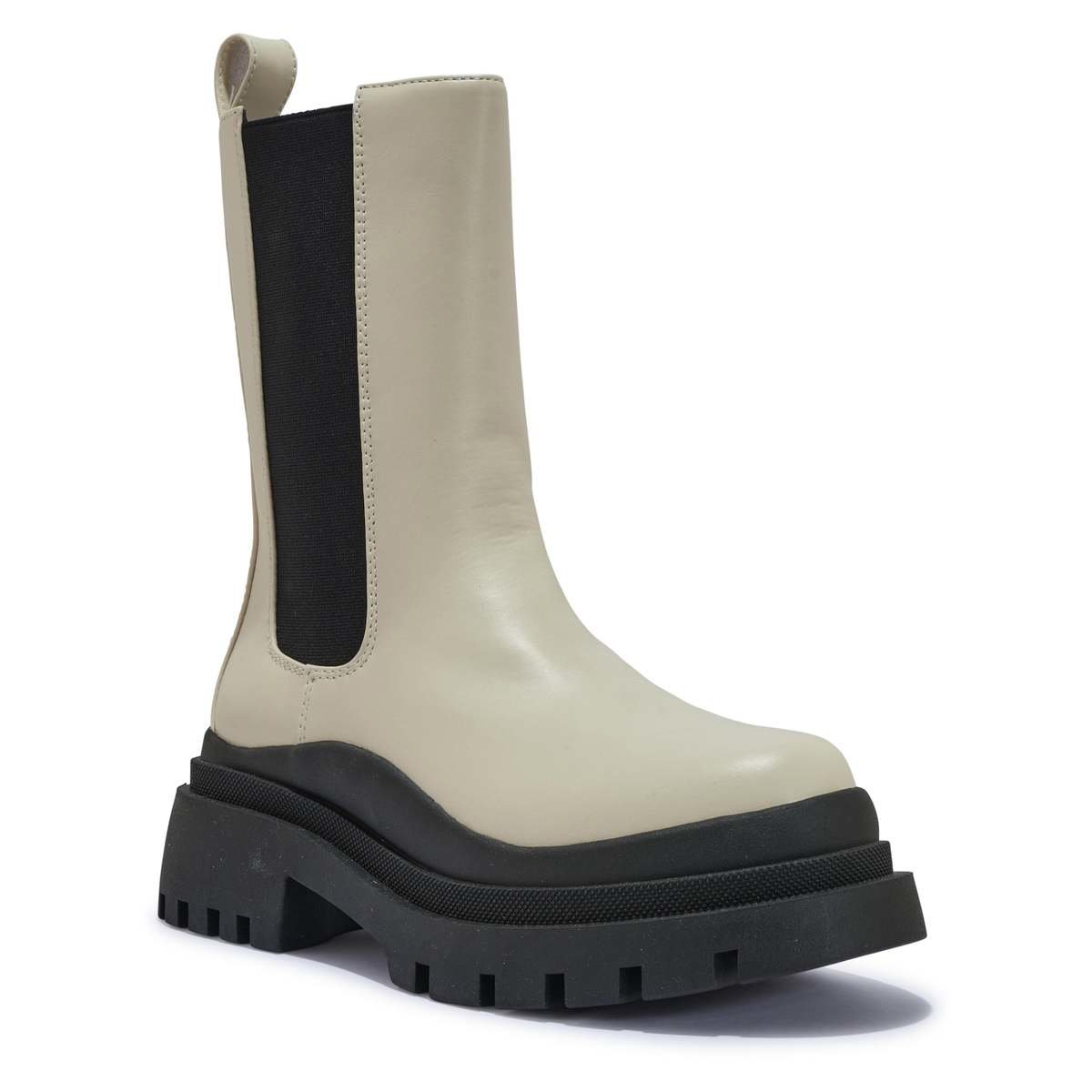 Kyra Chunky Cleated Double Sole Stretch Panel Ankle Boots Thumbnail Kyra Chunky Cleated Double Sole Stretch Panel Ankle Boots Thumbnail