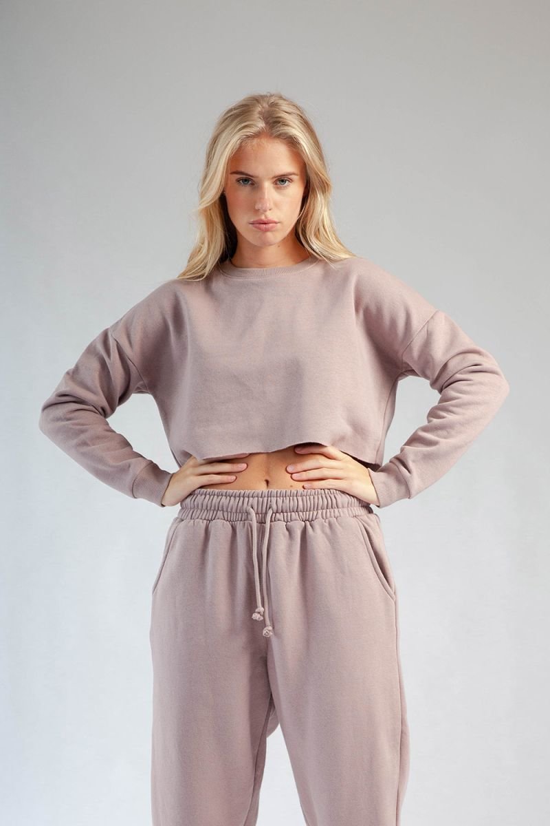 Ruby Fleece Oversized Cropped Sweatshirt Ruby Fleece Oversized Cropped Sweatshirt