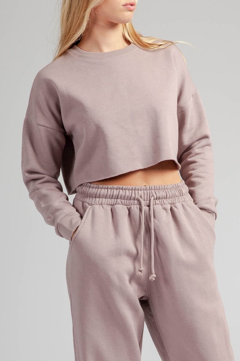 Ruby Fleece Oversized Cropped Sweatshirt Thumbnail Ruby Fleece Oversized Cropped Sweatshirt Thumbnail
