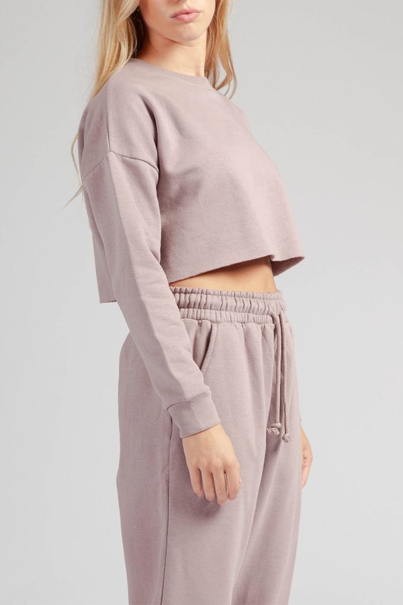 Ruby Fleece Oversized Cropped Sweatshirt Thumbnail Ruby Fleece Oversized Cropped Sweatshirt Thumbnail