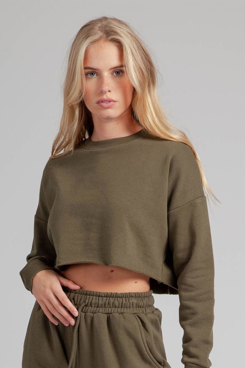 Ruby Fleece Oversized Cropped Sweatshirt Ruby Fleece Oversized Cropped Sweatshirt
