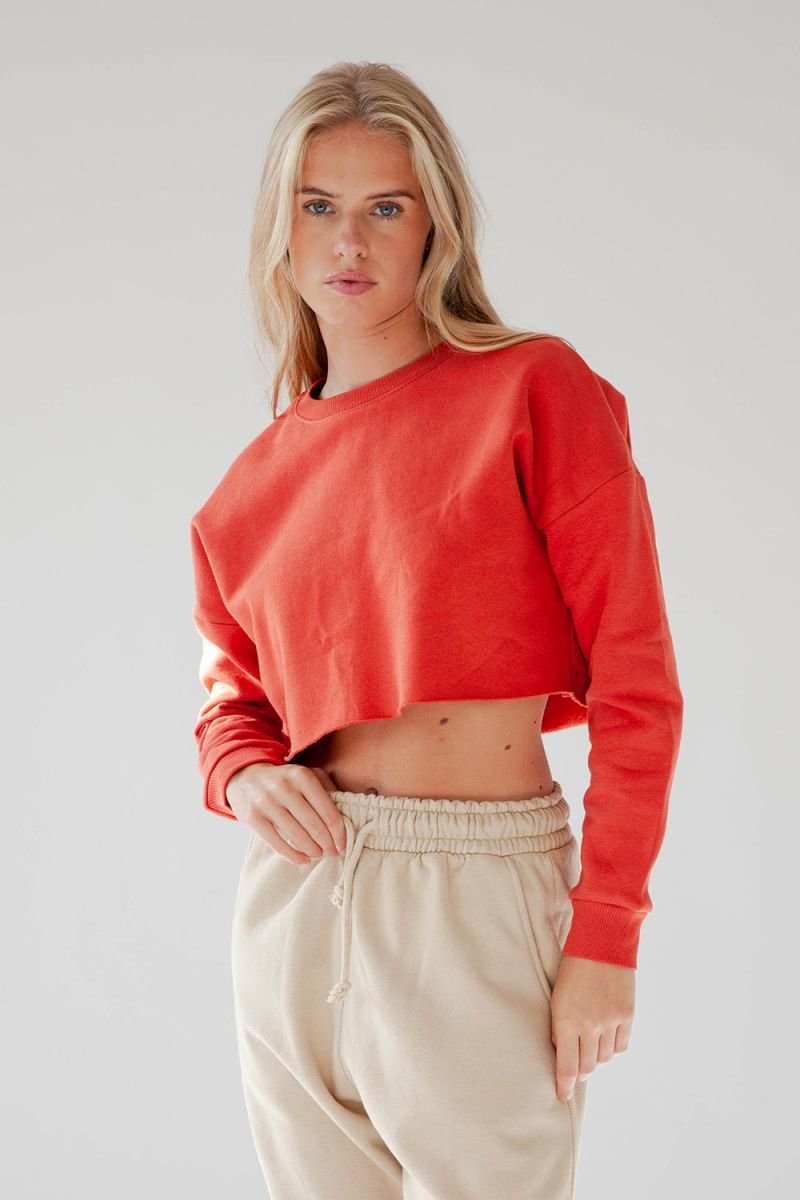 Ruby Fleece Oversized Cropped Sweatshirt Ruby Fleece Oversized Cropped Sweatshirt