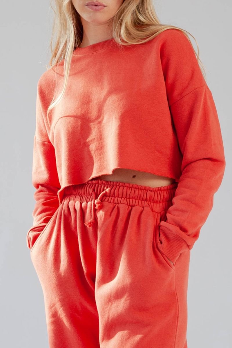 Ruby Fleece Oversized Cropped Sweatshirt Thumbnail Ruby Fleece Oversized Cropped Sweatshirt Thumbnail