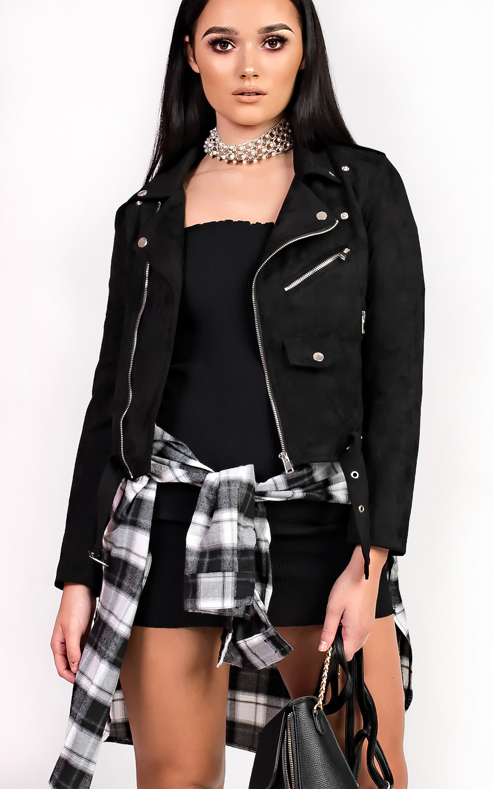 Mia Biker Faux Suede Jacket Thumbnail Mia Biker Faux Suede Jacket Thumbnail