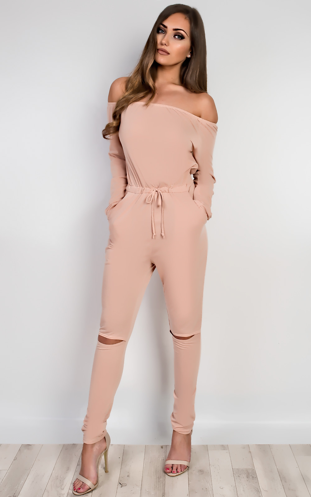 Qiana Off Shoulder Jumpsuit Thumbnail