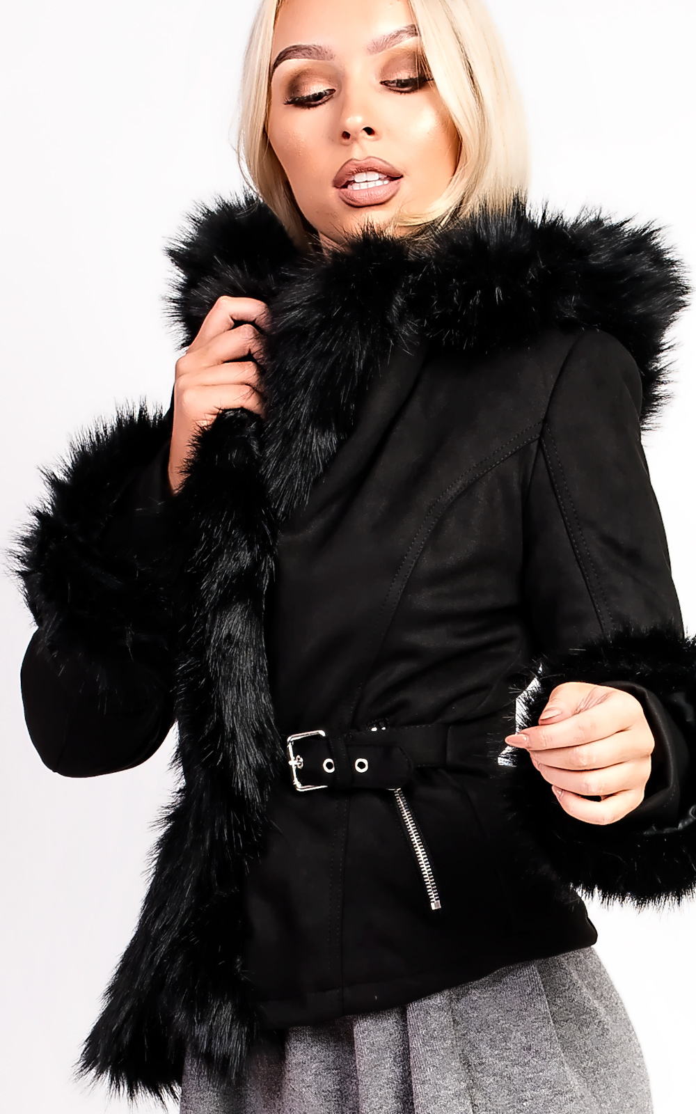 Tamsin Faux Suede Fur Jacket Tamsin Faux Suede Fur Jacket