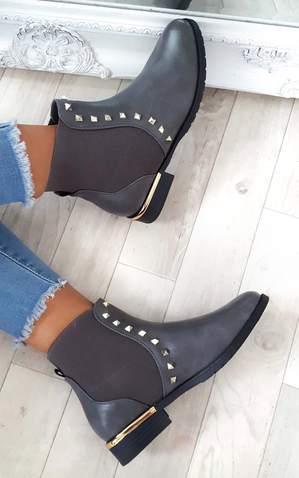 Shelly Studded Chelsea Ankle Boots Thumbnail Shelly Studded Chelsea Ankle Boots Thumbnail