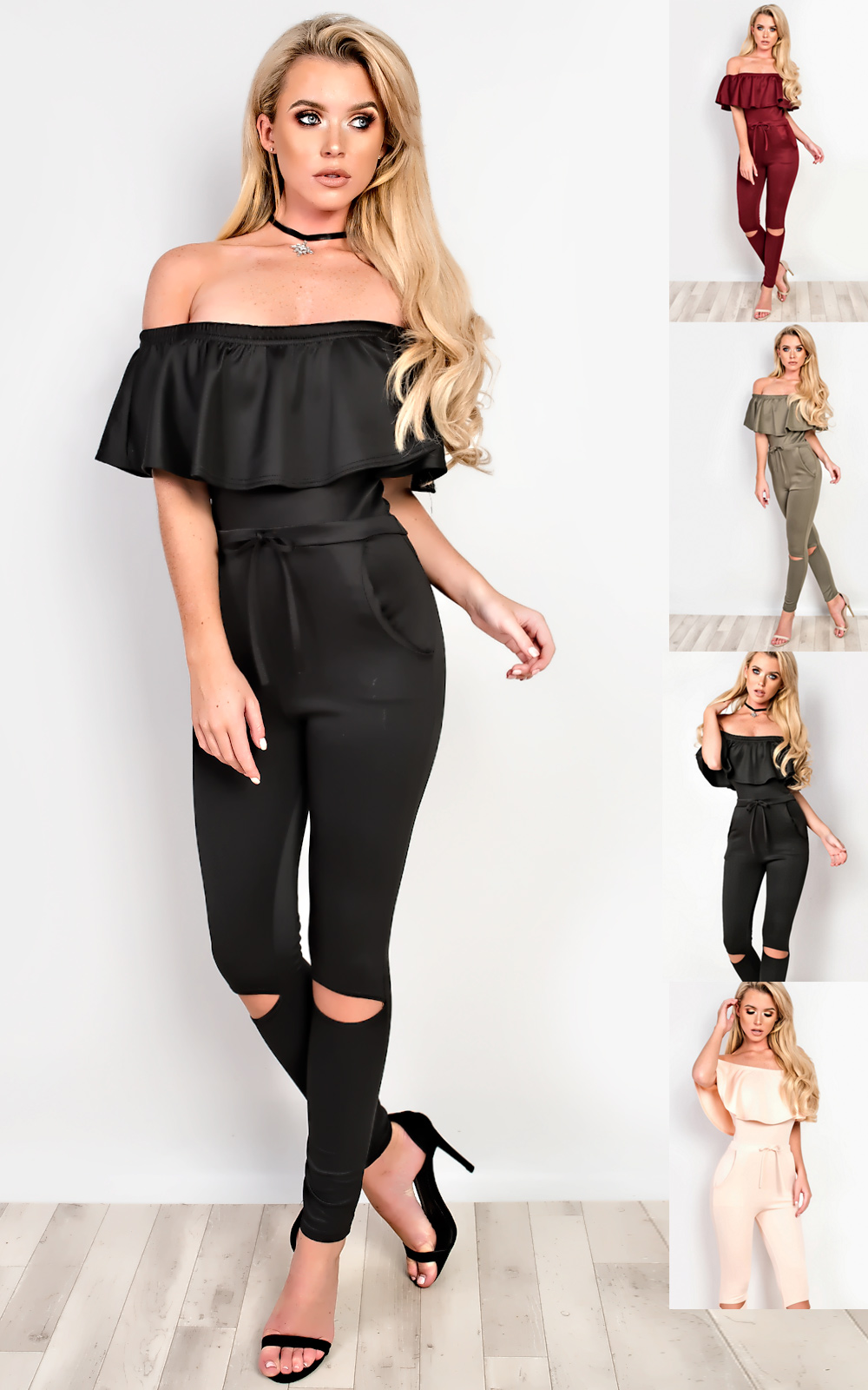 Sofia Off Shoulder Jumpsuit Thumbnail Sofia Off Shoulder Jumpsuit Thumbnail
