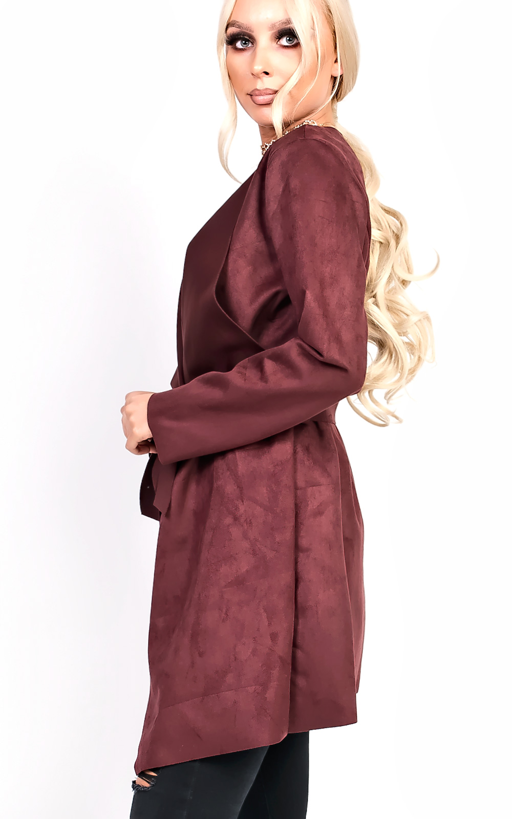 Liza Suede Waterfall Coat Thumbnail Liza Suede Waterfall Coat Thumbnail