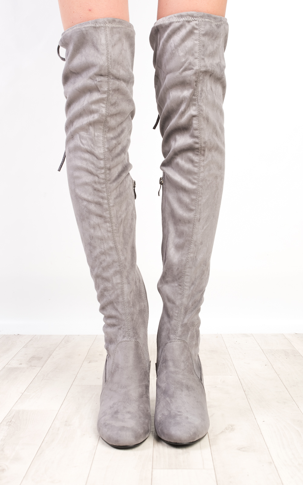 Presley Faux Suede Knee High Boots Thumbnail Presley Faux Suede Knee High Boots Thumbnail