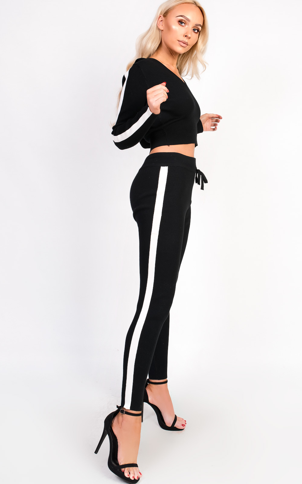 Belle Luxe Bandage Stripe Hooded Tracksuit Thumbnail Belle Luxe Bandage Stripe Hooded Tracksuit Thumbnail
