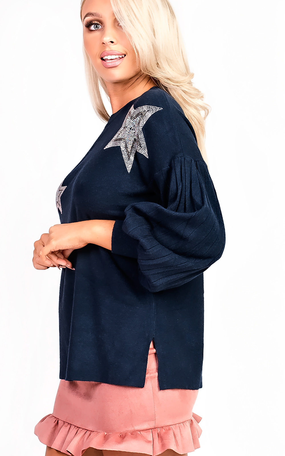 Cheryl Knitted Star Embellished Jumper Thumbnail Cheryl Knitted Star Embellished Jumper Thumbnail