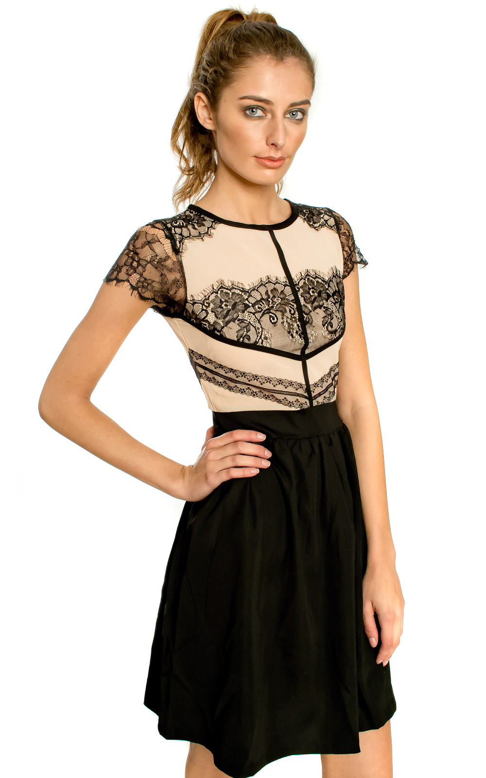 Dylan Fine Lace Trim Dress Thumbnail