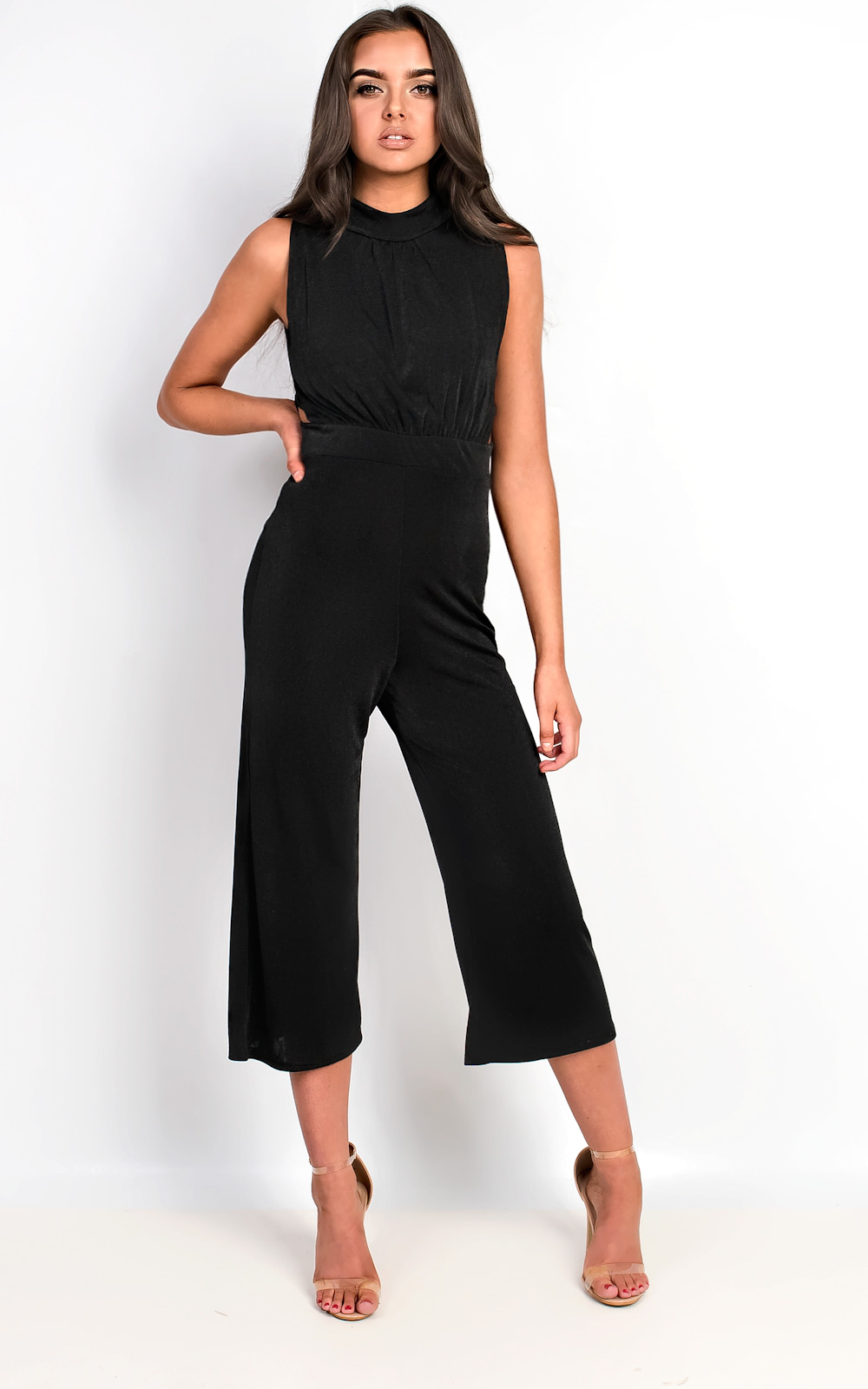 Verity Slinky Culotte High Neck Jumpsuit