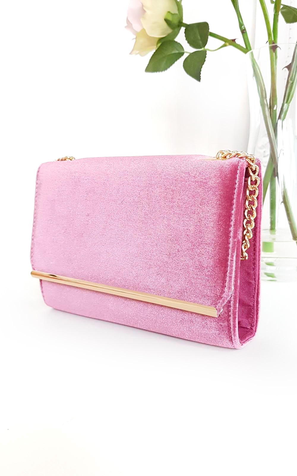 Millar Velvet Gold Chain Cross Body Bag Millar Velvet Gold Chain Cross Body Bag