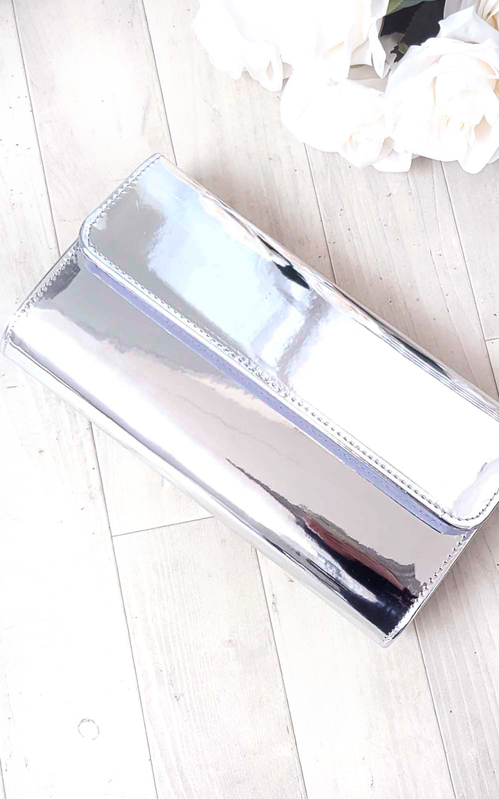 Mika Metallic Envelope Clutch Bag Thumbnail Mika Metallic Envelope Clutch Bag Thumbnail
