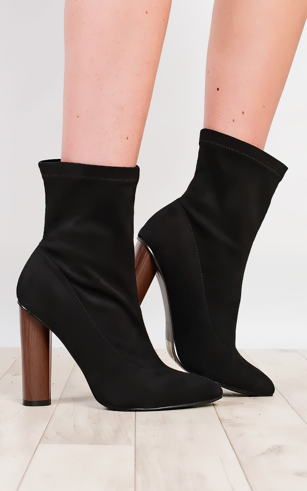 Naomi Faux Suede Heeled Boots 