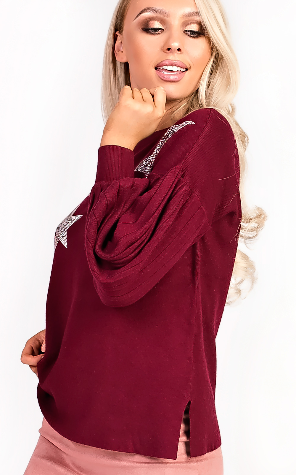 Cheryl Knitted Star Embellished Jumper Thumbnail Cheryl Knitted Star Embellished Jumper Thumbnail
