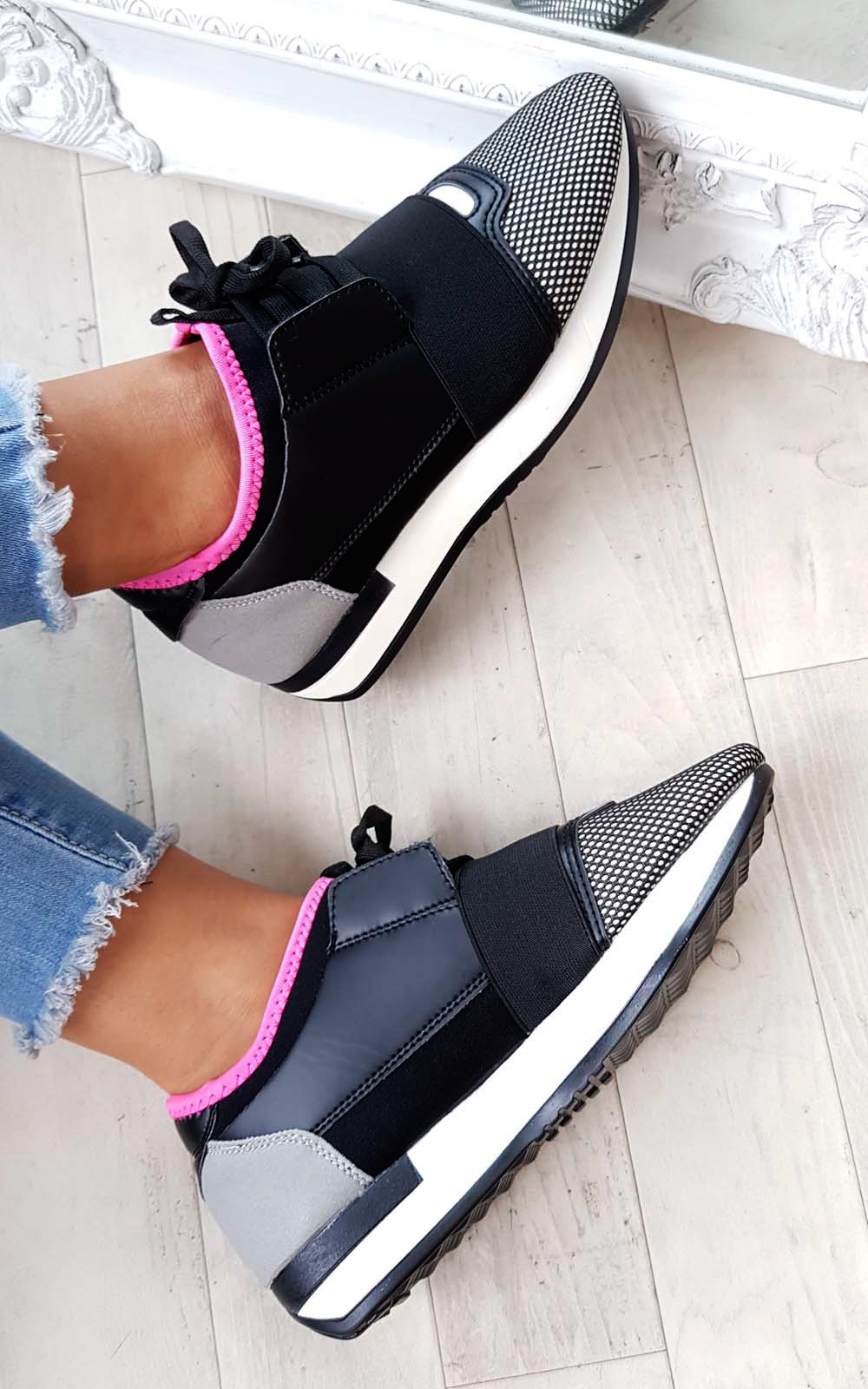 Bali Mesh Two Toned Panel Trainers Thumbnail Bali Mesh Two Toned Panel Trainers Thumbnail