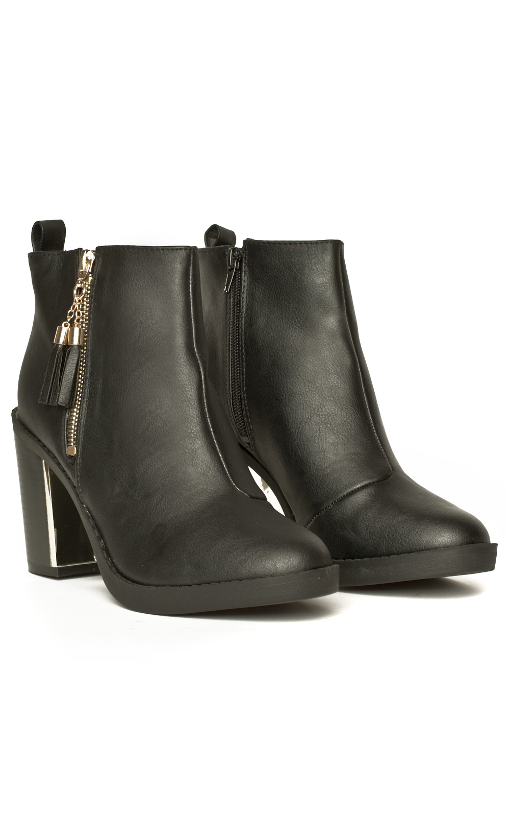 Freja Leather Style Heeled Boots