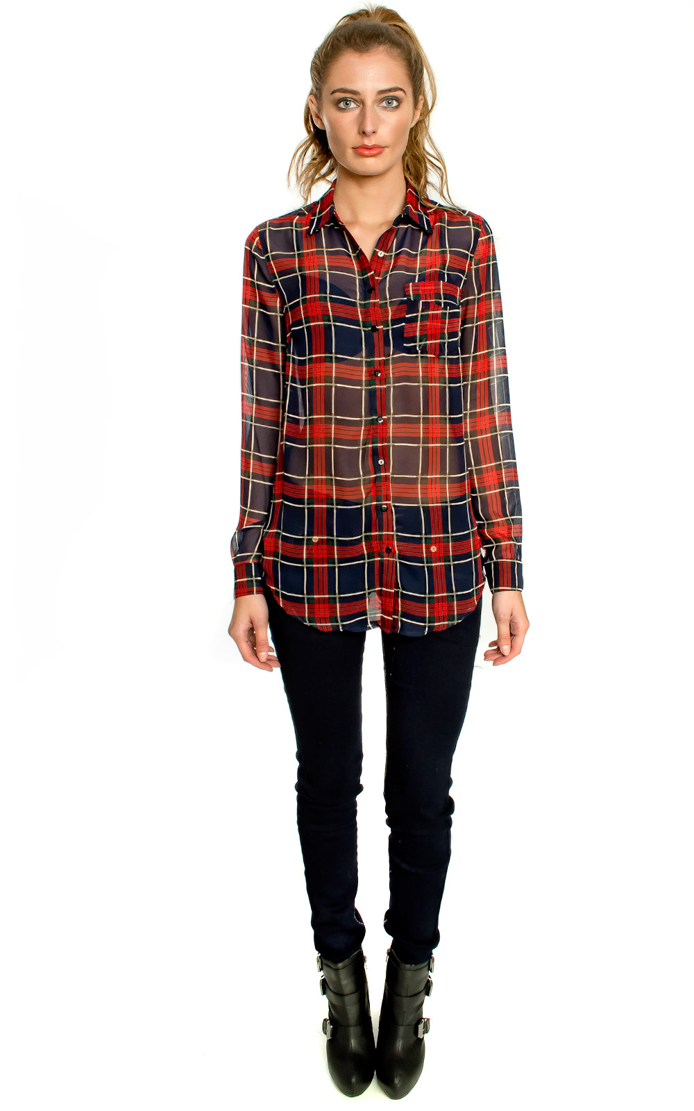 Clem Sheer Tartan Shirt