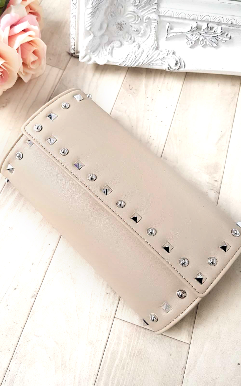 Rosa Quilted Gold Studded Clutch Bag Rosa Quilted Gold Studded Clutch Bag
