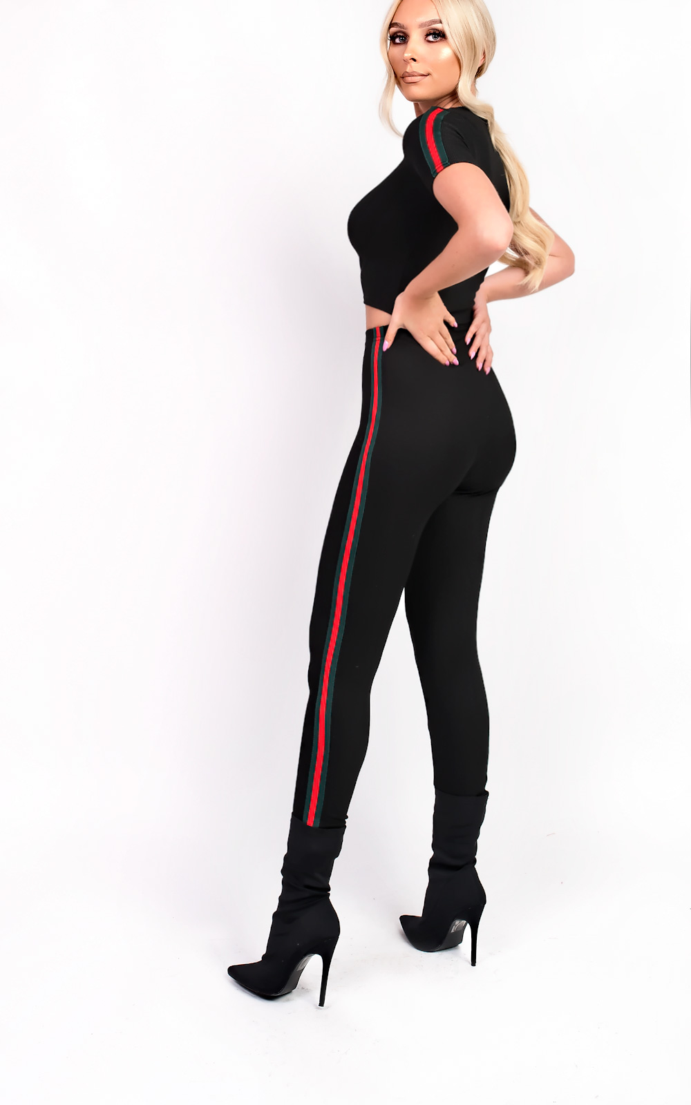 Talia Striped Stretch Ribbed Co-ord Thumbnail Talia Striped Stretch Ribbed Co-ord Thumbnail