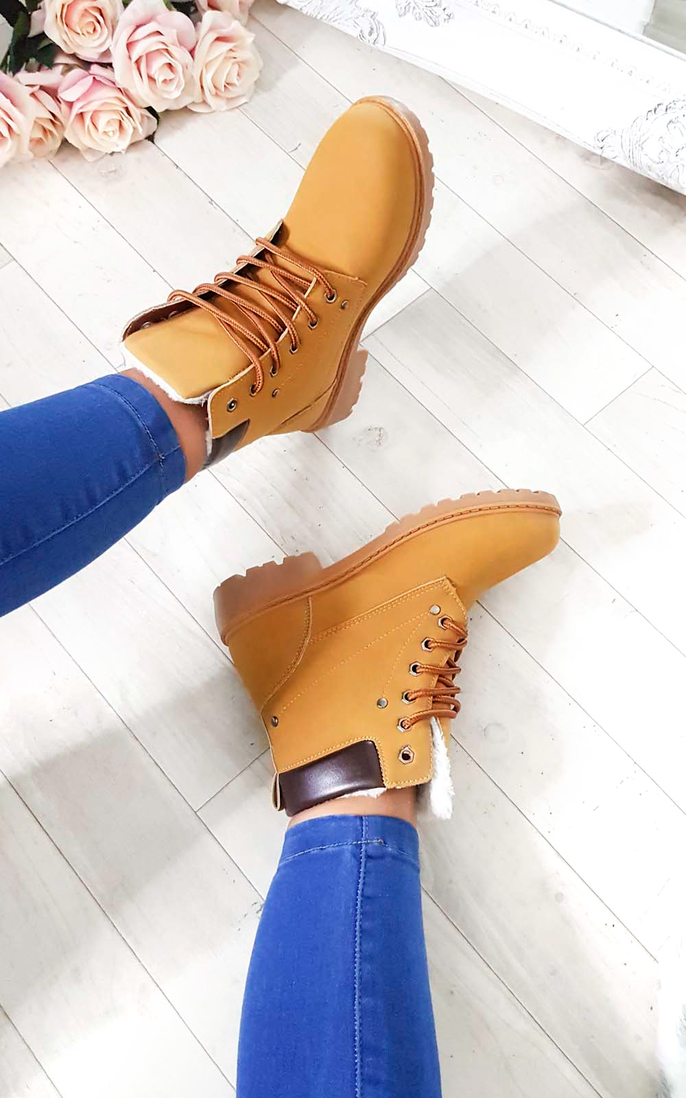 Kate Lace Up Contrast Boots Kate Lace Up Contrast Boots